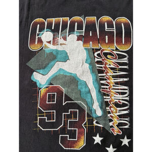 Chicago 93 Basketball Championship Graphic T Shirt Mens 2XL Streetwear Black